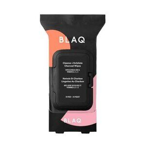 Blaq Cleanse & Exfoliate Charcoal Wipes - NIP - 25 Pack